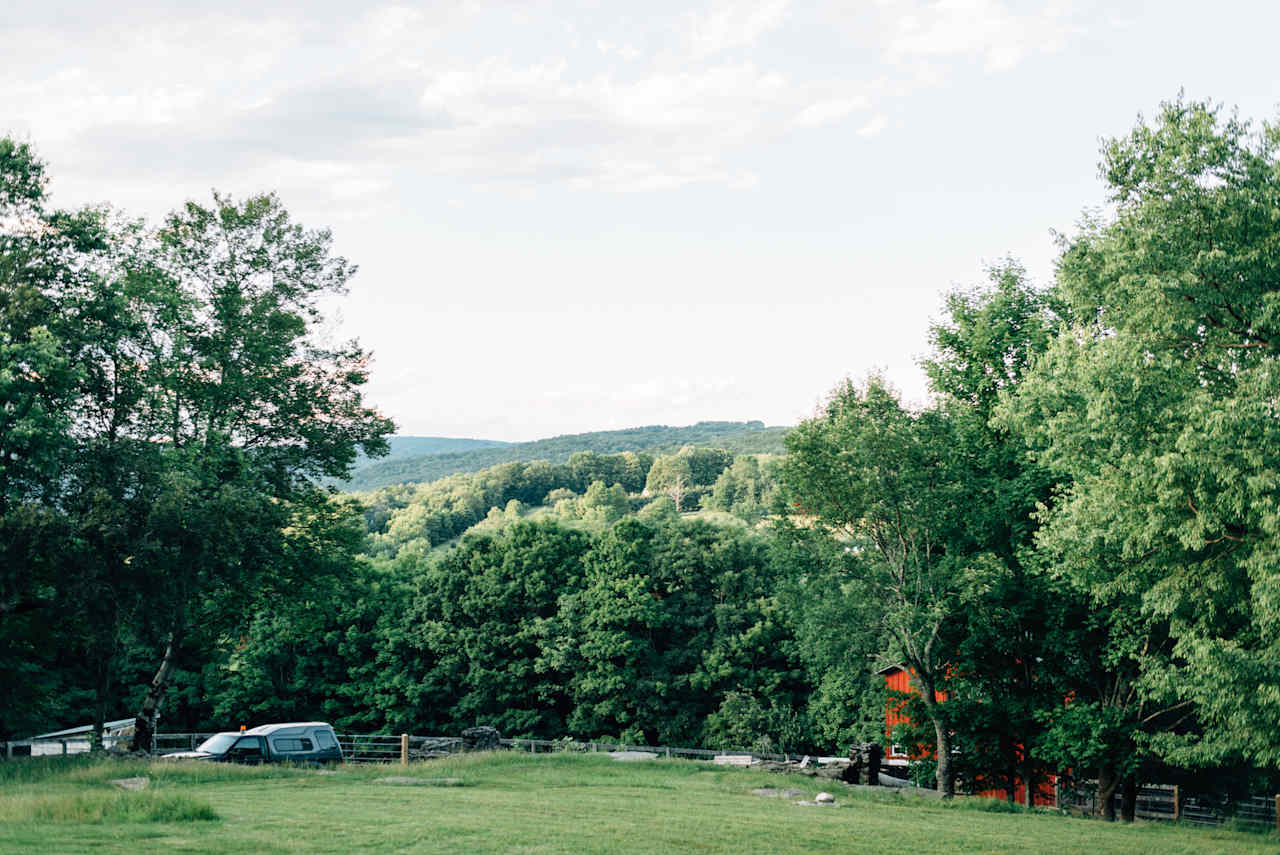 beautiful view of the Catskills in the distance