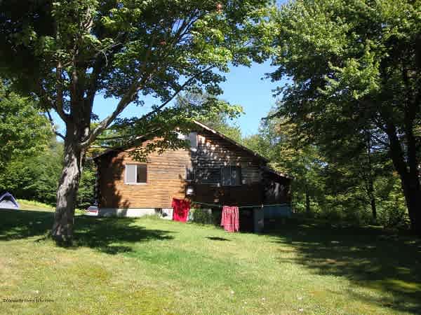 Ripley Hill Cabin viewed from the yard. 