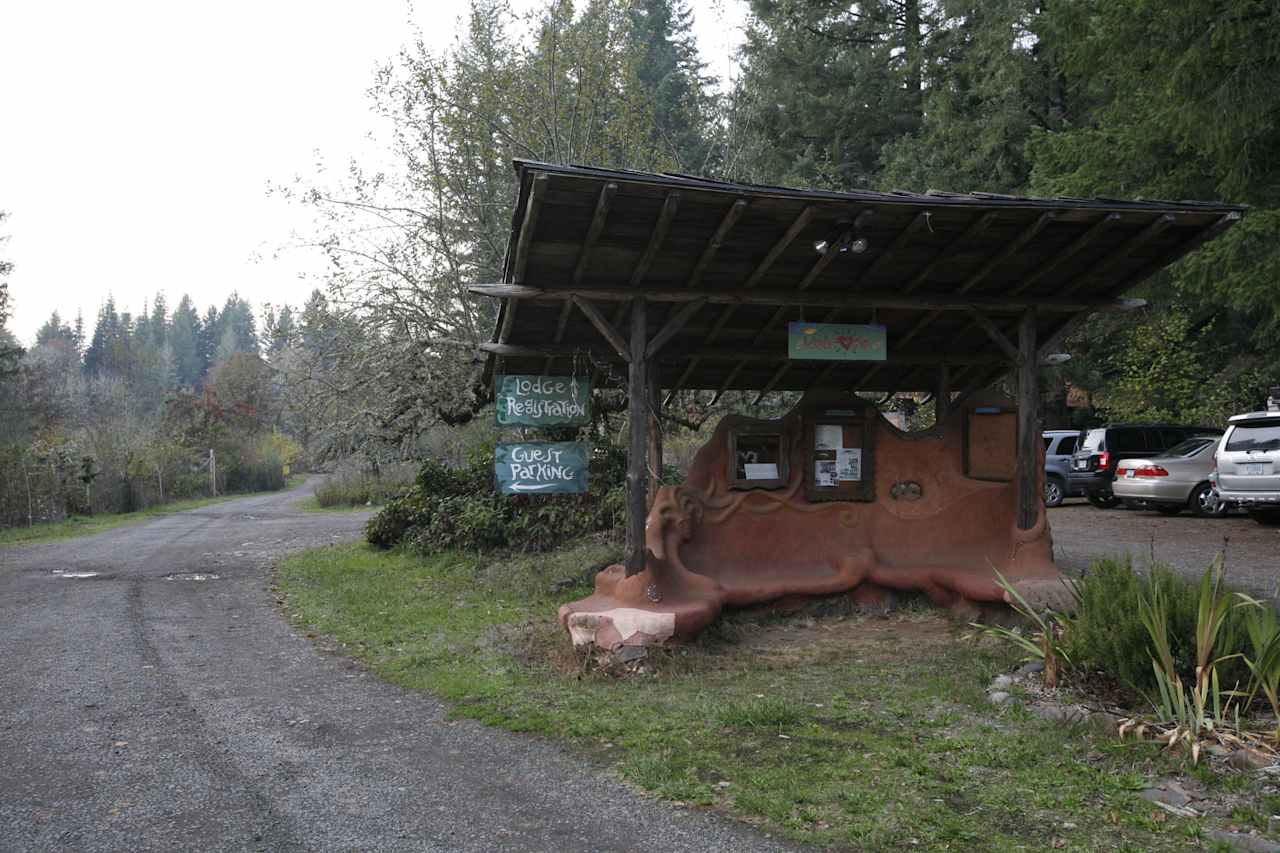 The welcome booth