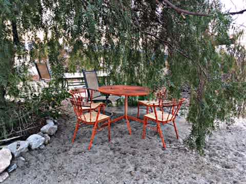 Lots of places to cool off in the shade.