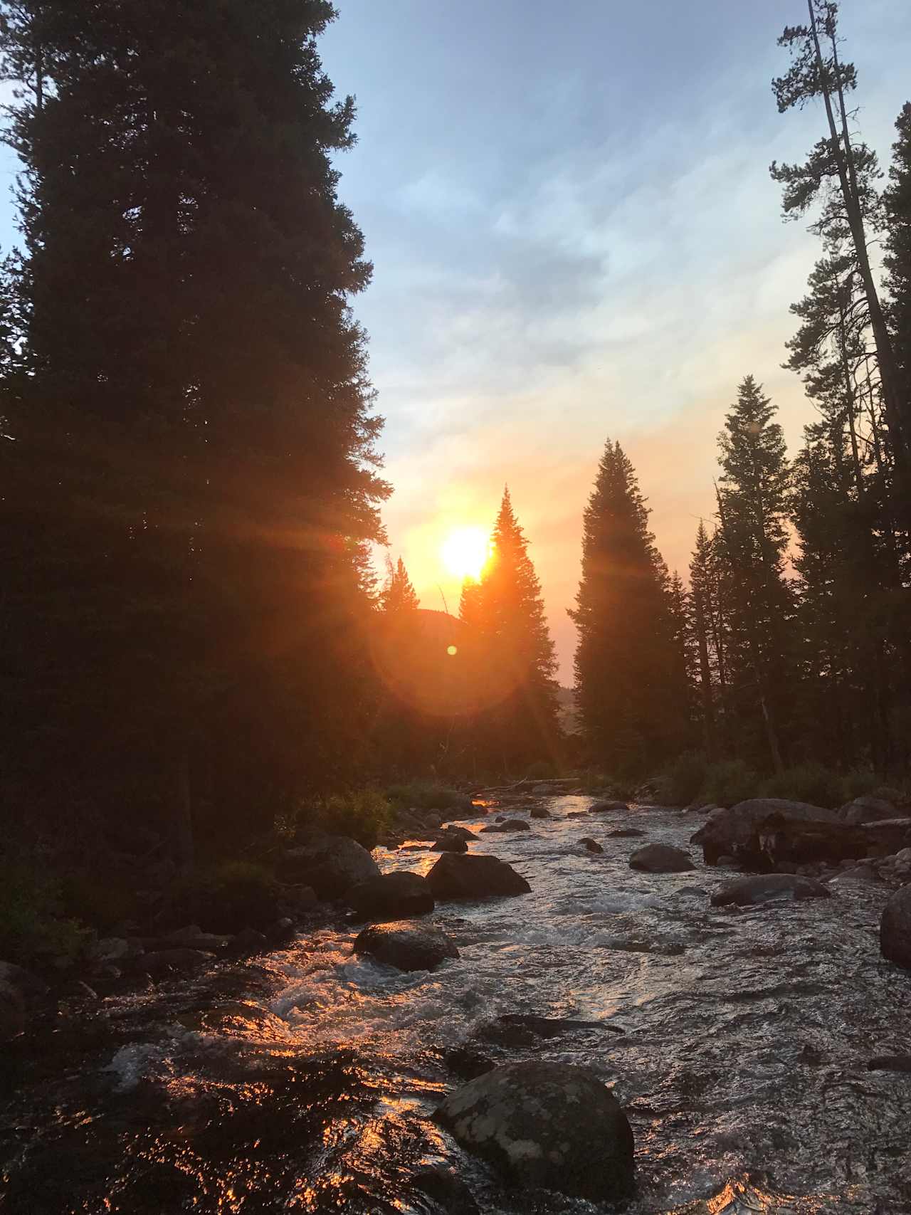 Sunset over the creek