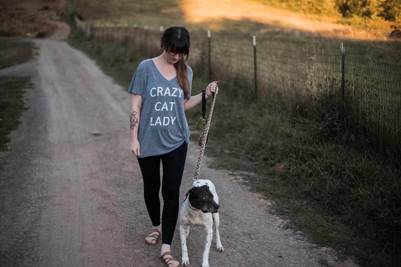 Walking around the property