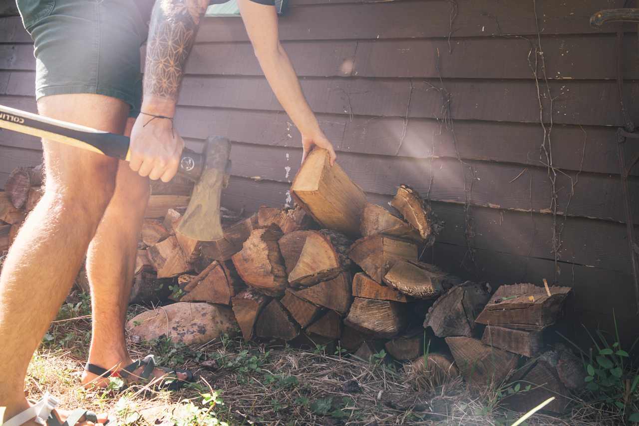 Firewood provided - wear your closed toed shoes if you're chopping wood, you animals.