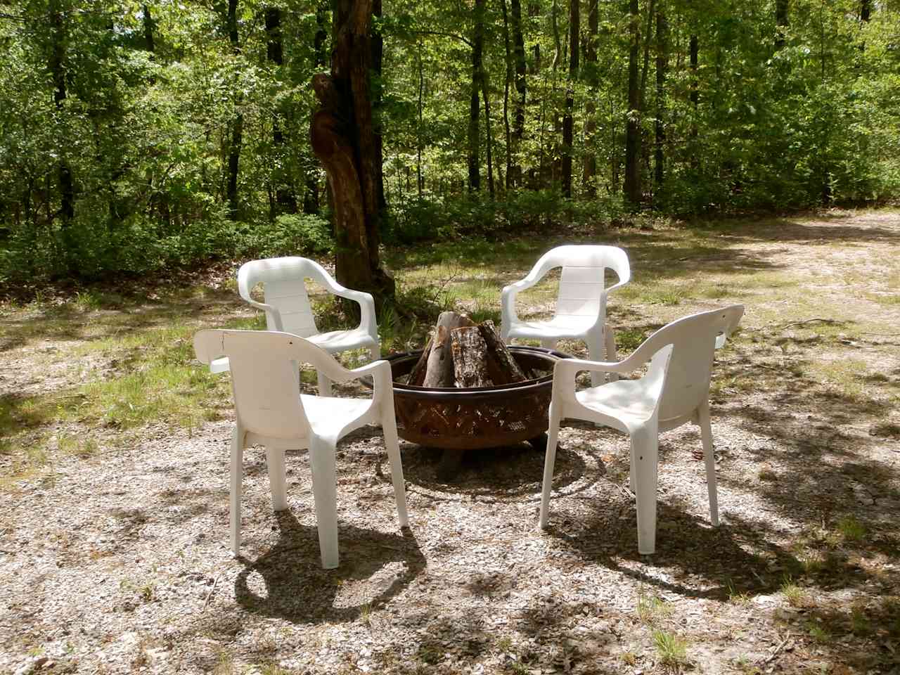 Gathered around the fire pit is a great way to spend the evening.