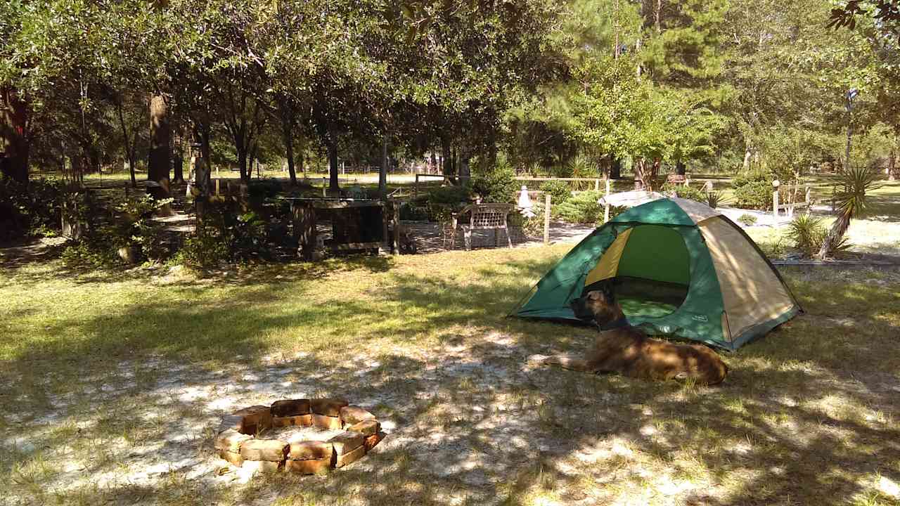 Front property camp site with electric and water.