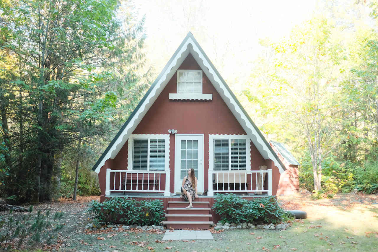 The hosts home, surrounded by a beautiful forest. 