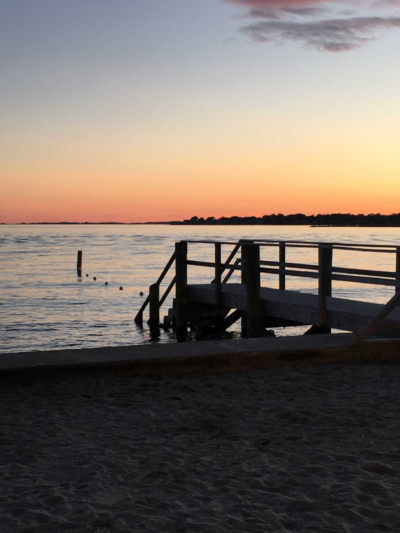 Private beaches with dock access