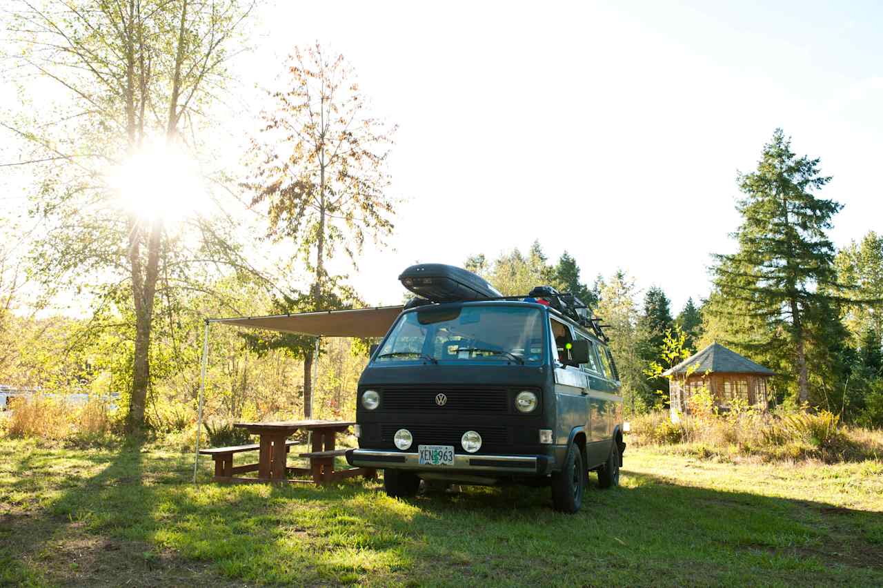 Evening light at camp.