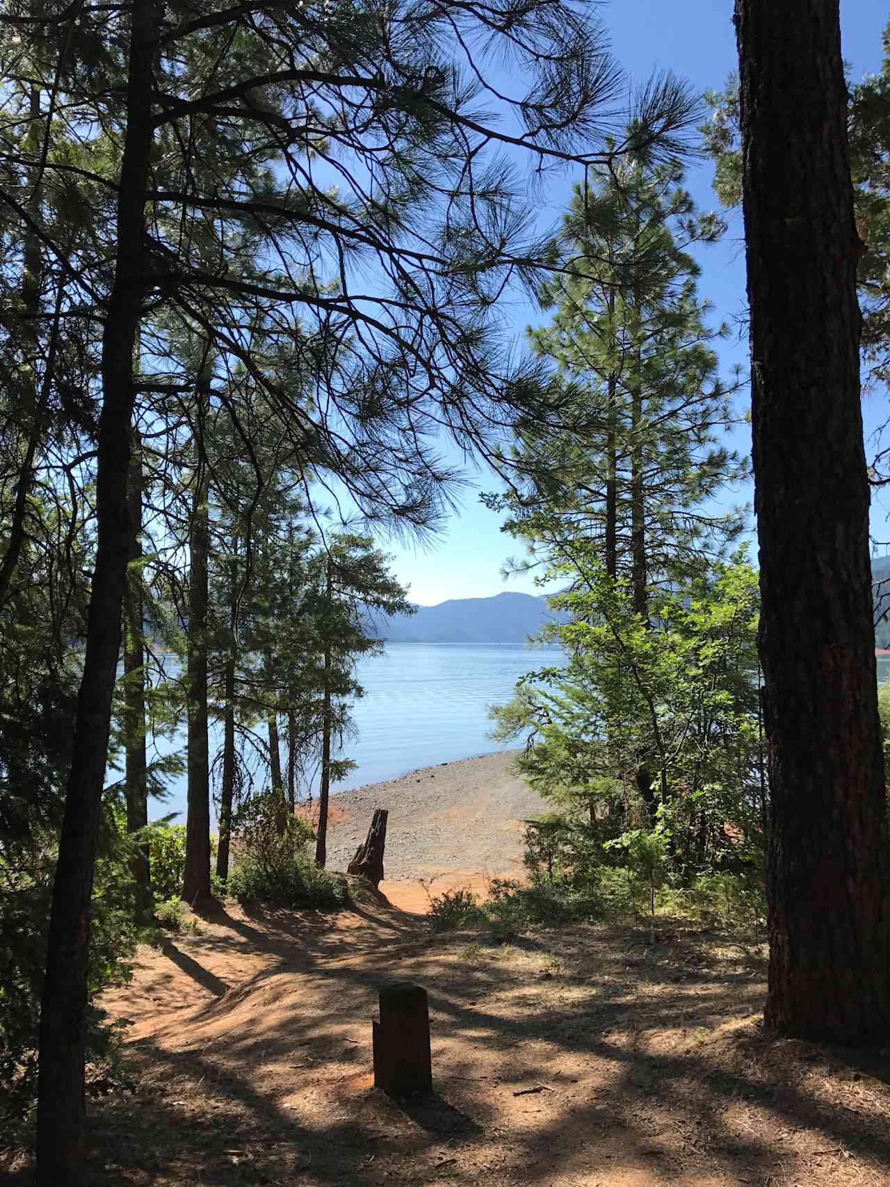 View of Trinity Lake from camp 