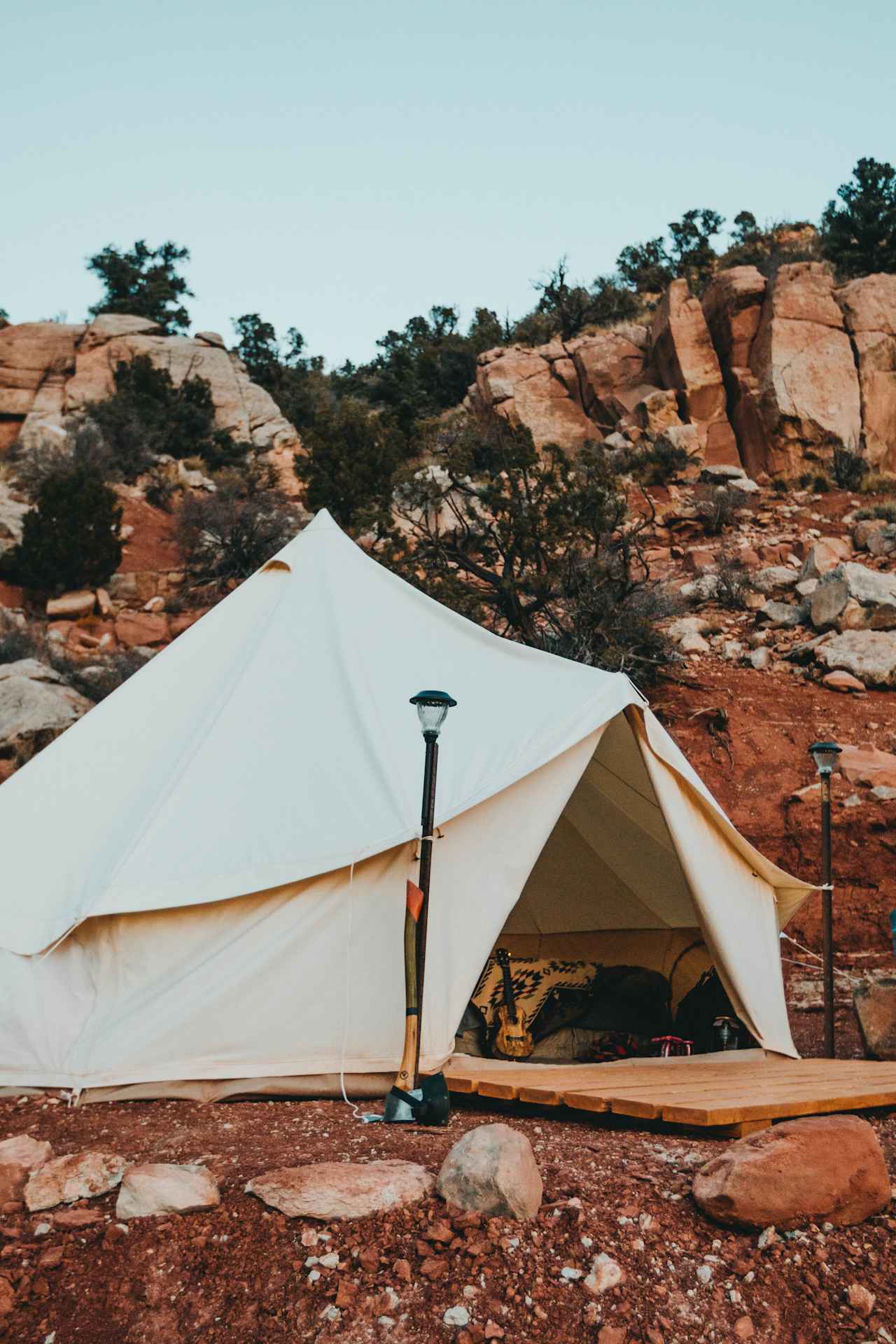 One of the tents.