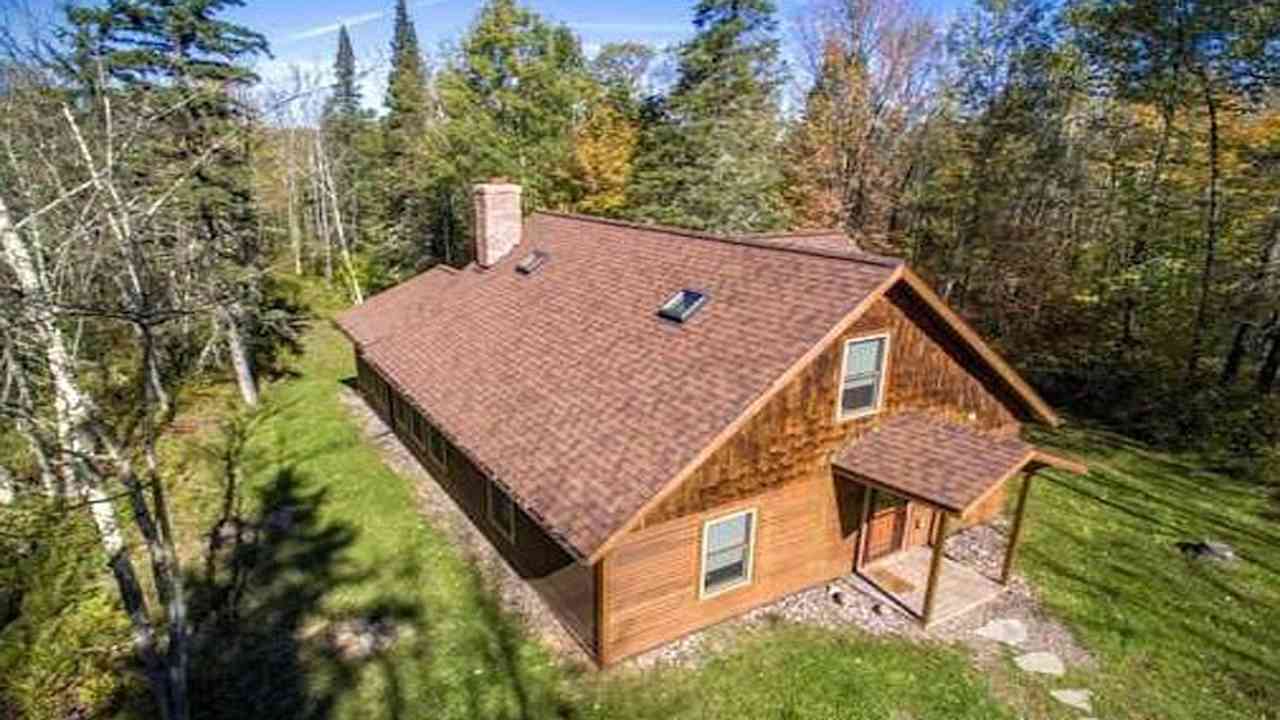 Another aerial view of cabin