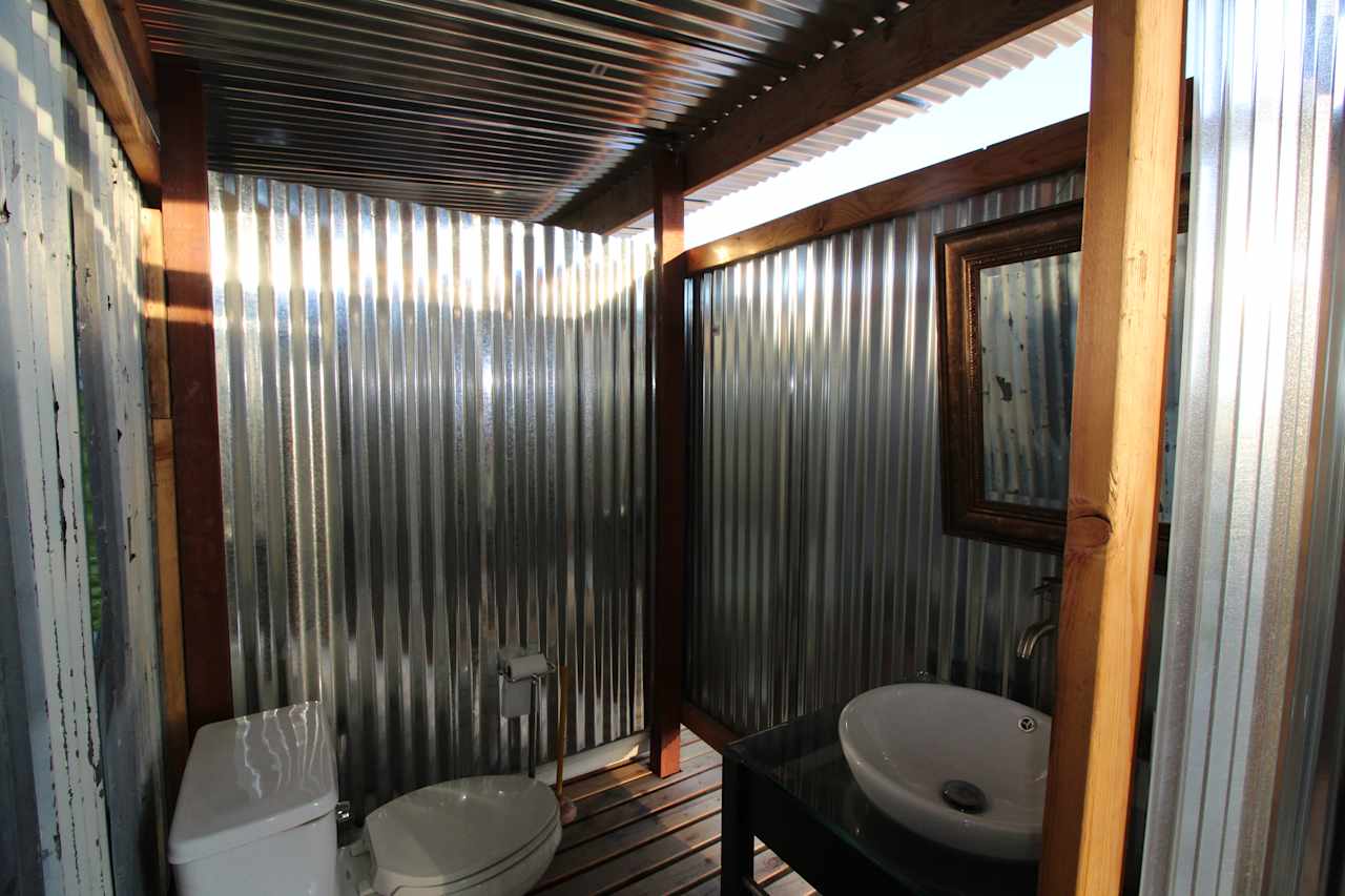 Outdoor shared bathroom