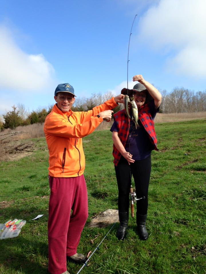 A little bit of fishing back at the lake 