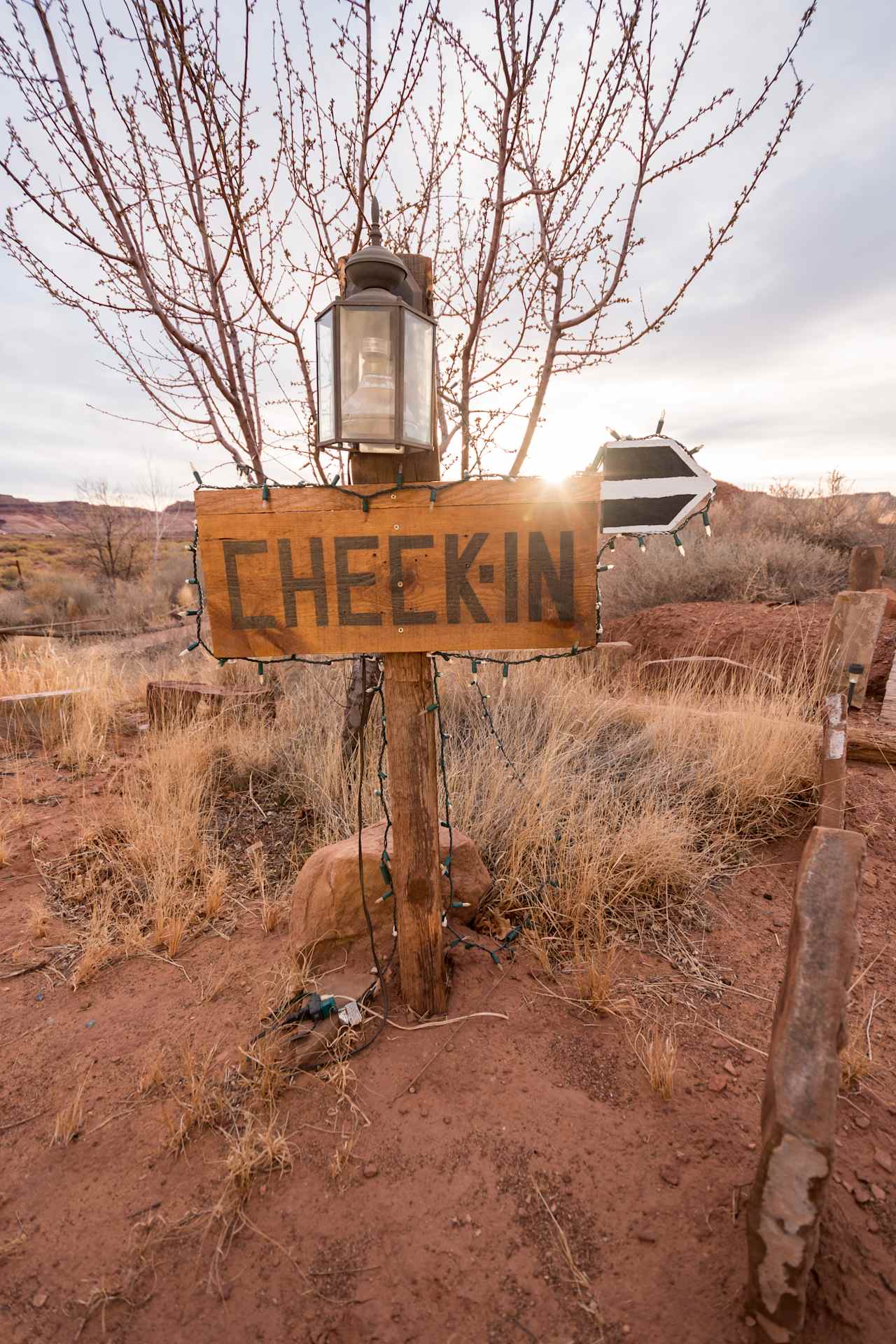 Cute handmade signs that lead you around the property