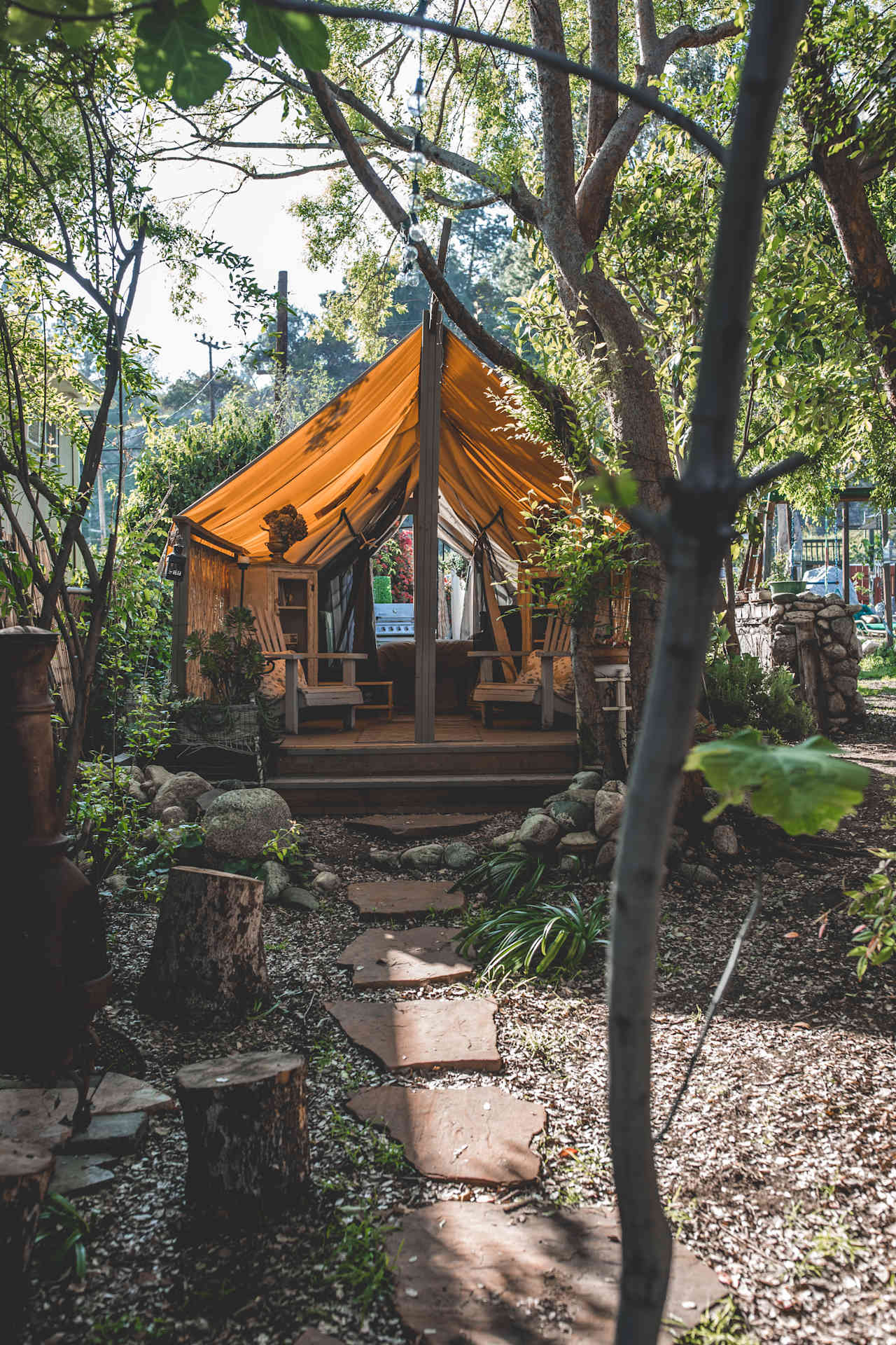 A view of the "front" of the tent in all its glory.