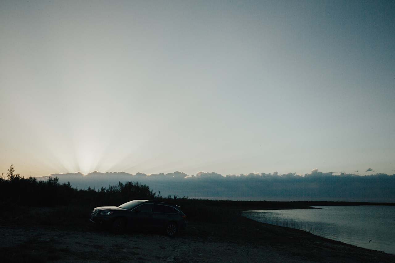 cloudy sunrise at Lake Ivie