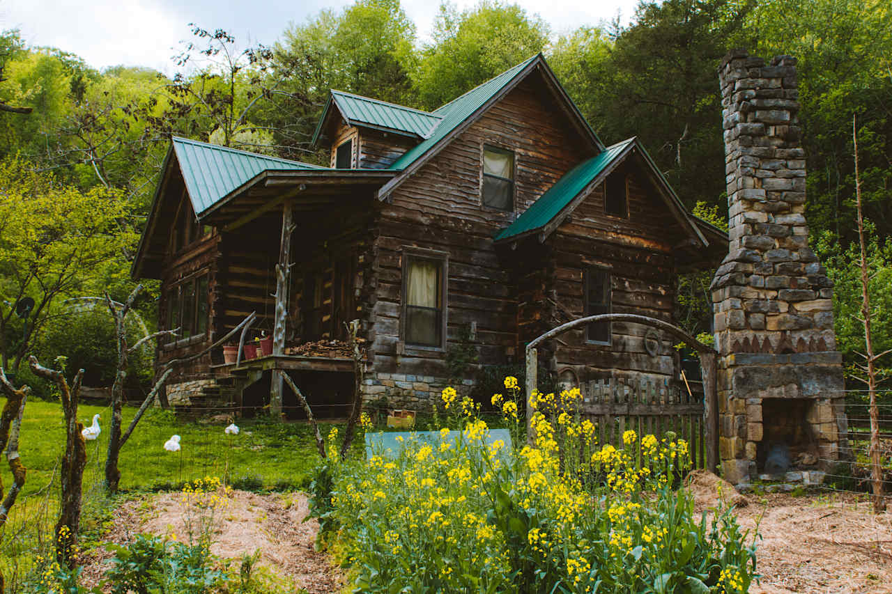 William and Sharon's home. Like everything else on their land, they built this themselves. A work of art.