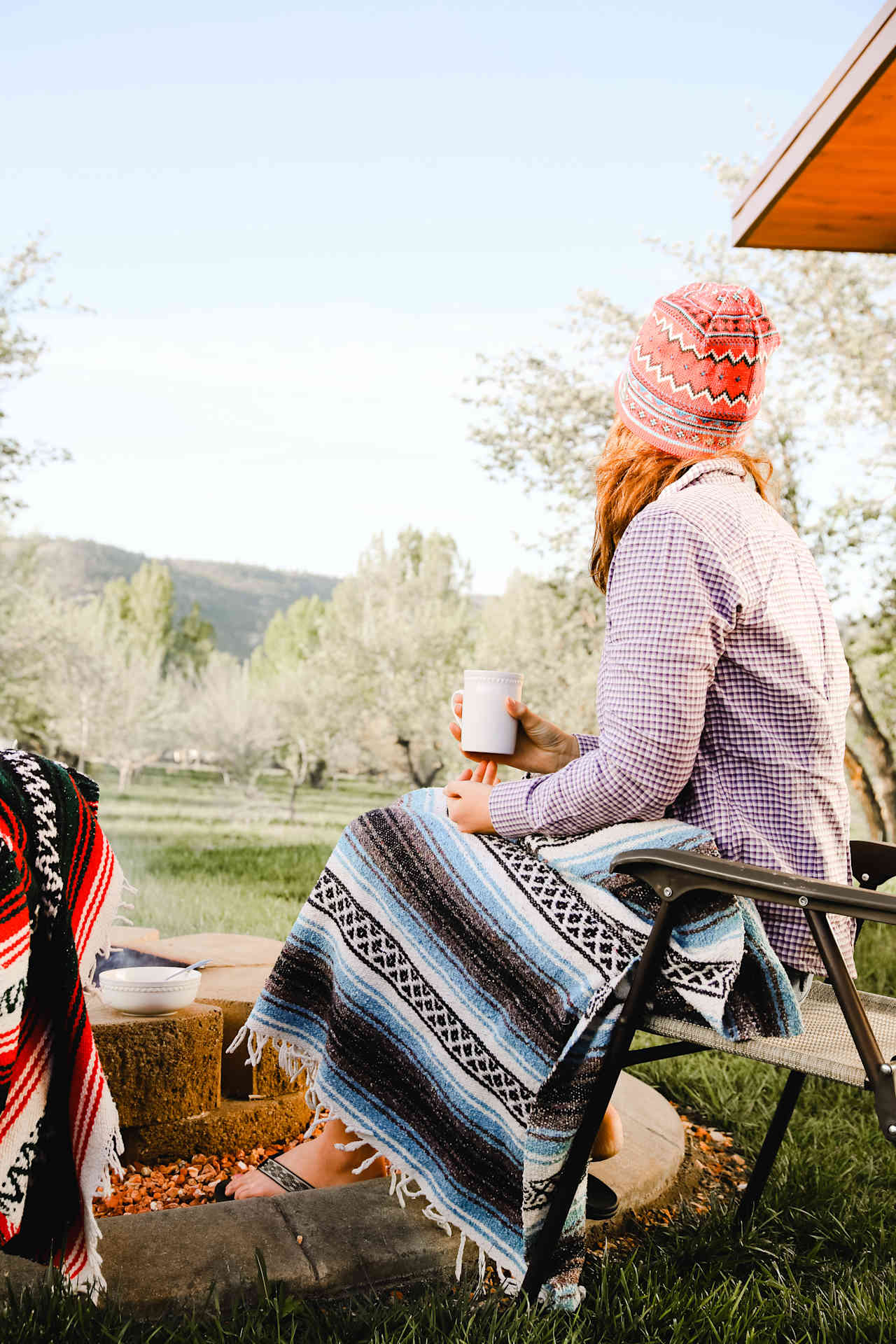 The fire pit made for a comfy hang out spot! 