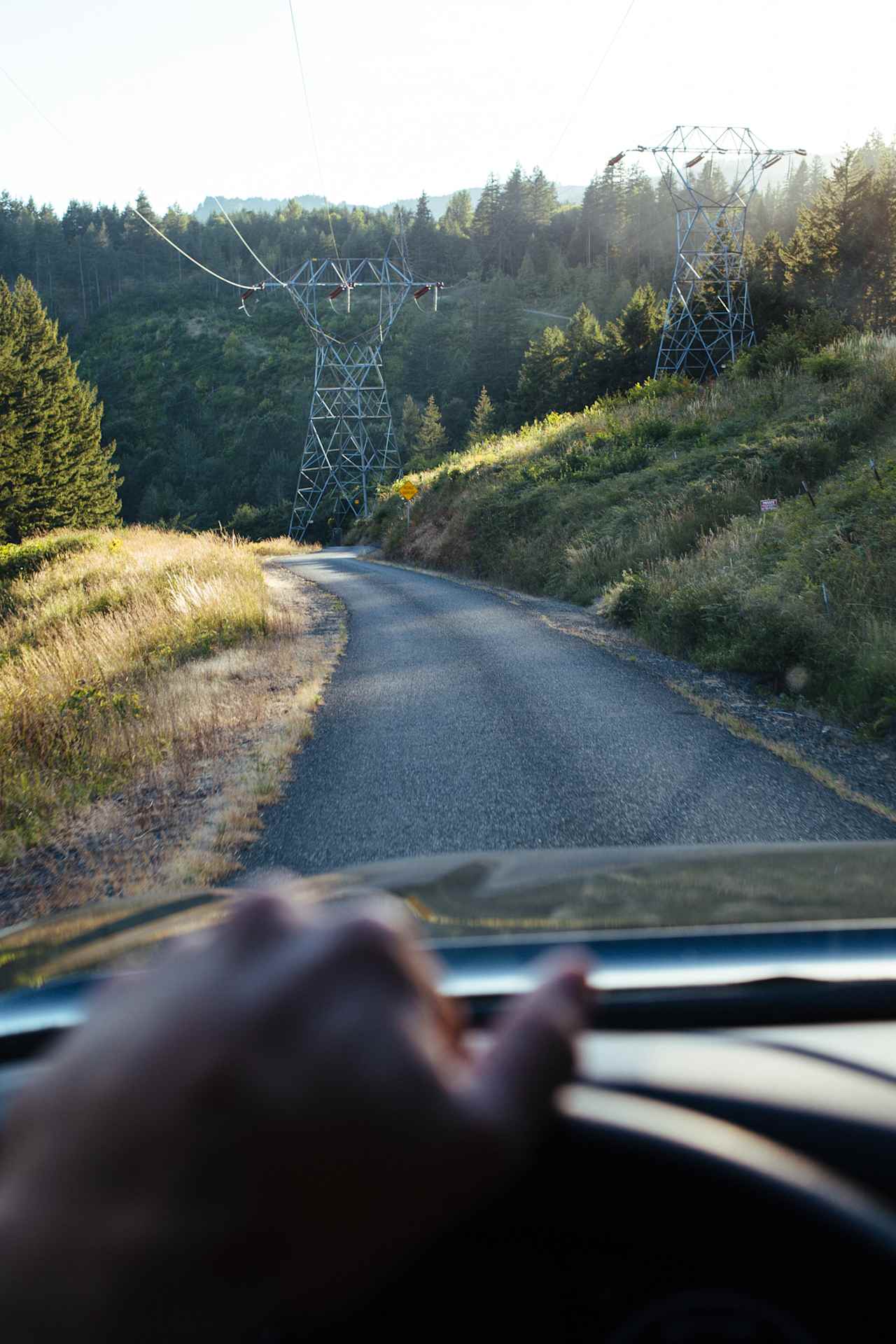 Driving onto the property