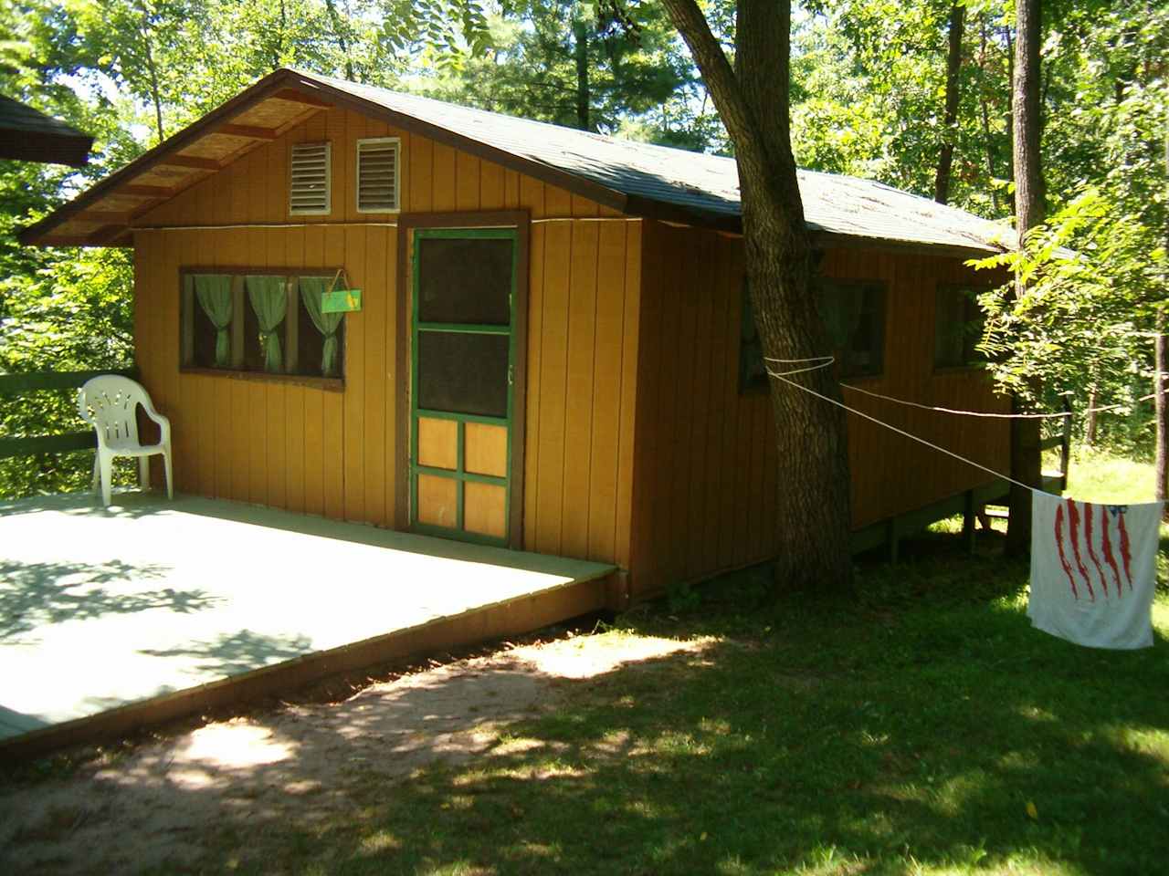 Cabin with electricity and windows. 