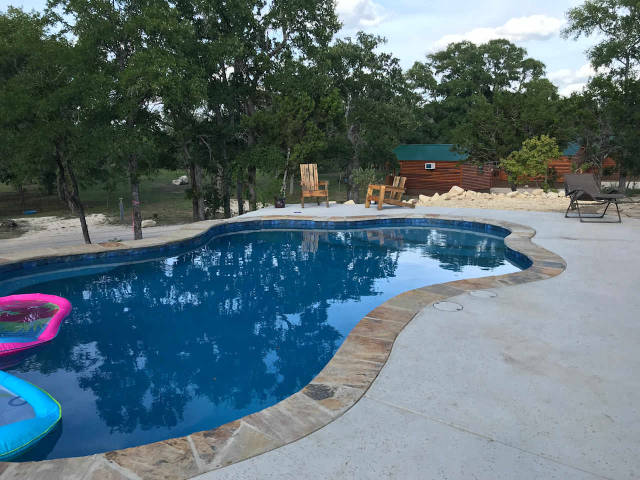 Swimming pool now in and ready to use