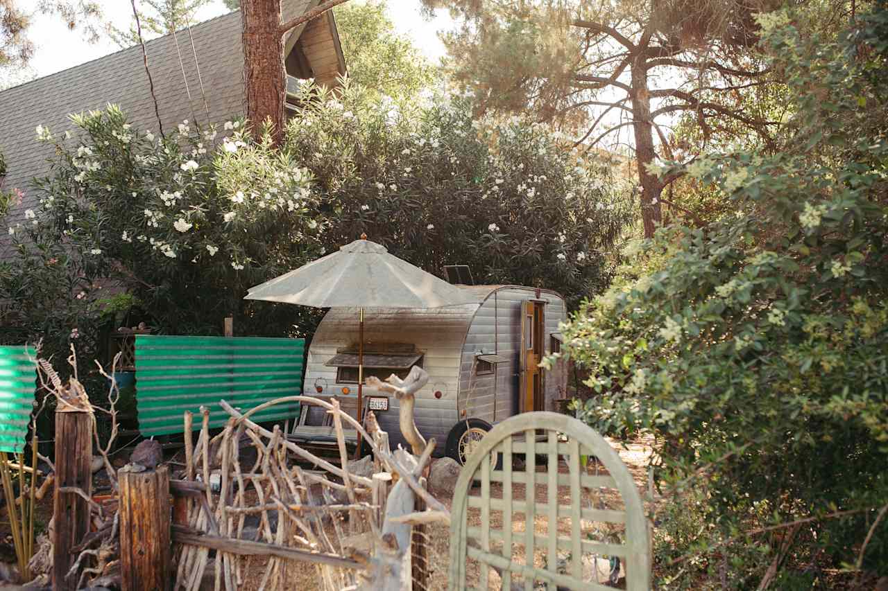 The rainbow garden area.