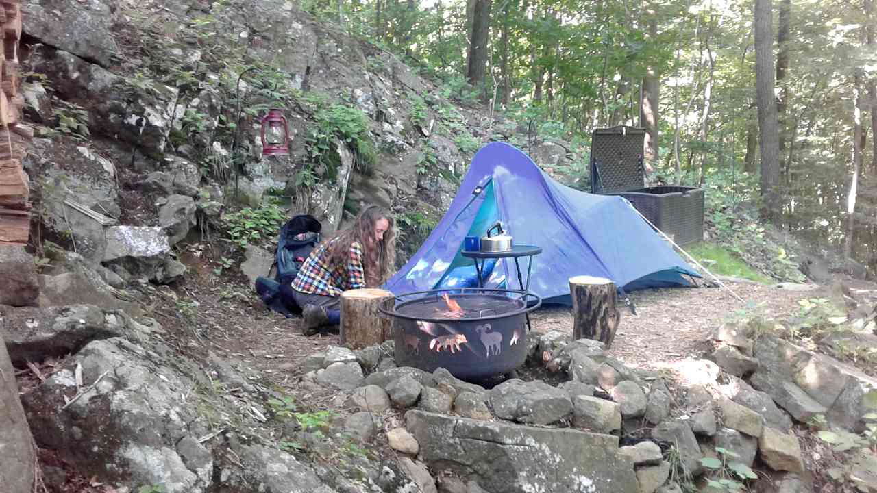 The original lower level of the campsite, intended for 1 -2 campers.