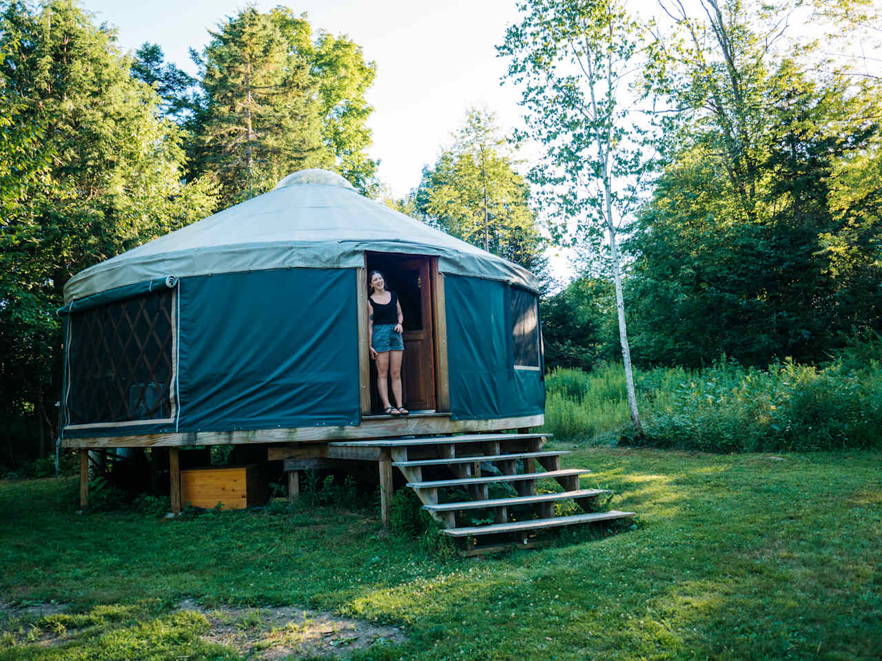 We were so happy in the yurt. It was hard to leave.