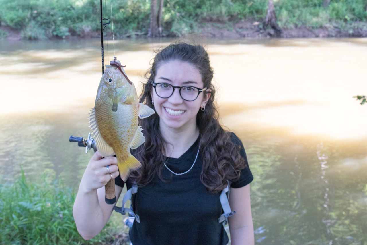 We caught plenty of different types of fish, and we saw deer, an otter, and several rabbits.