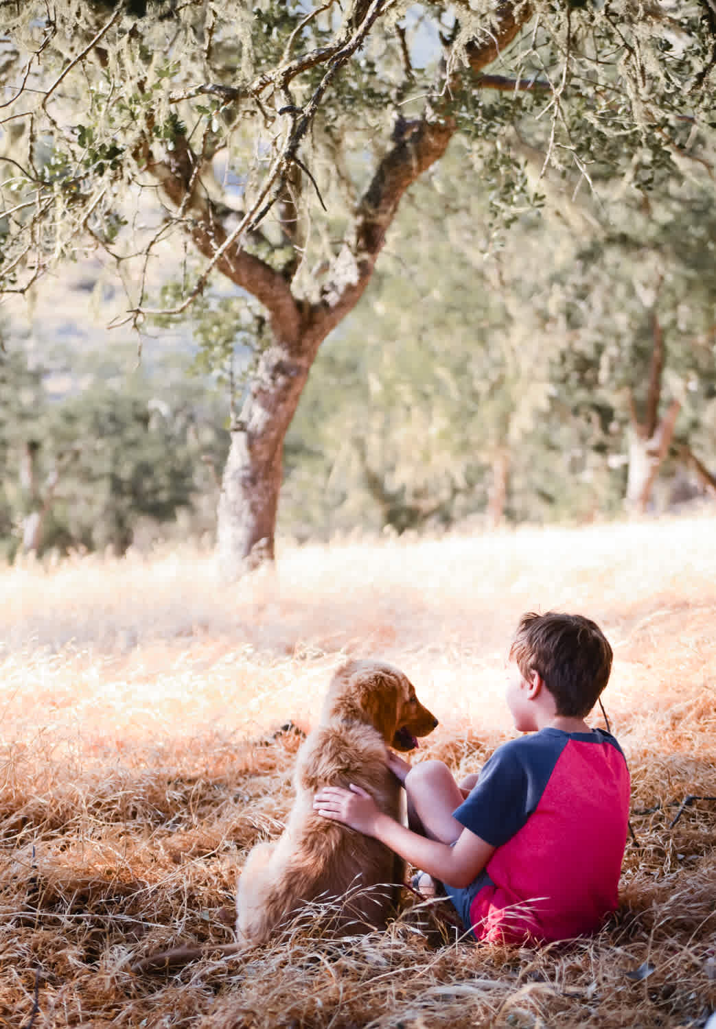 My boy and our pup, enjoying the stunning views