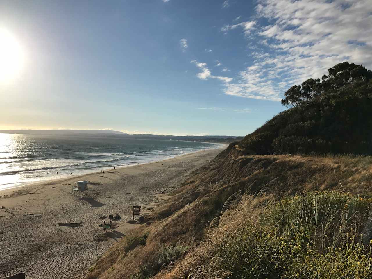 The campsite has it own private beach access