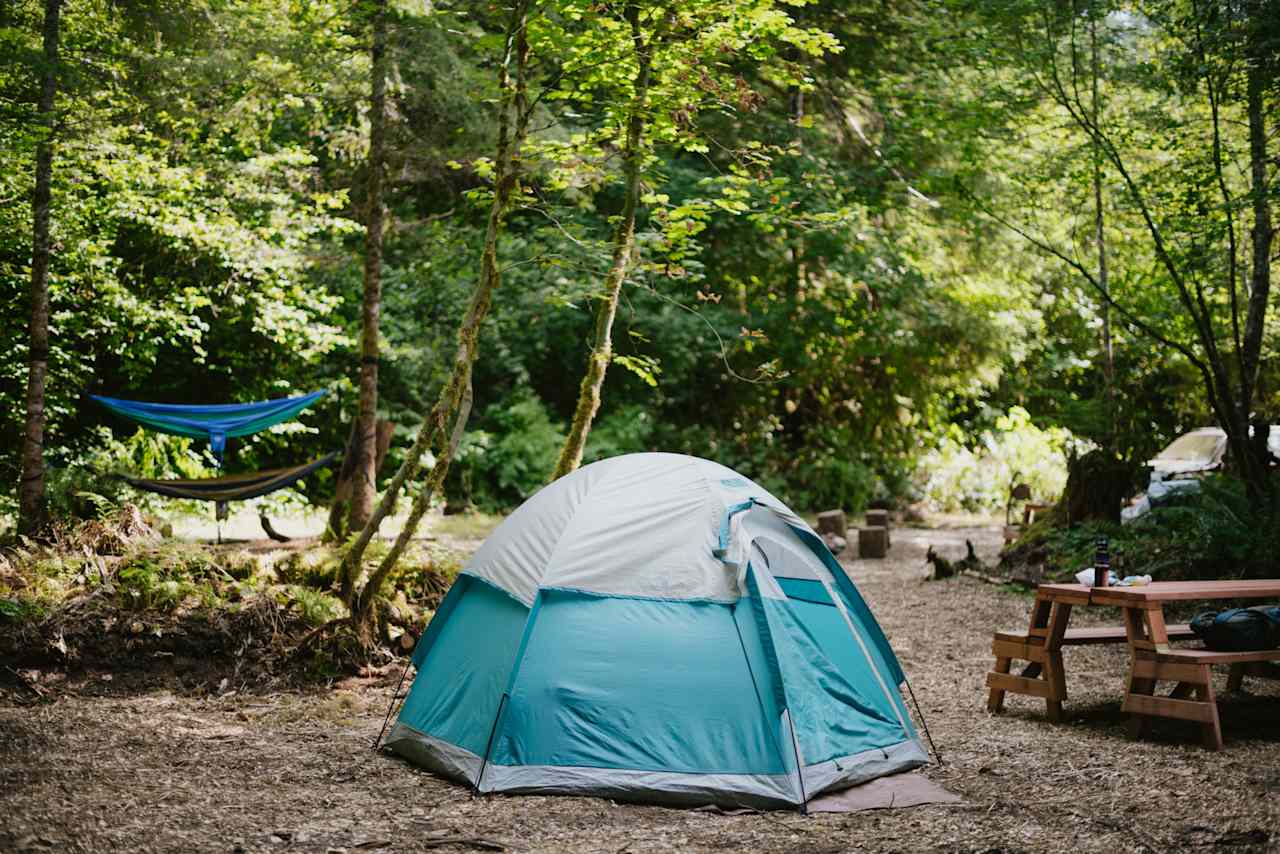 There's plenty of space at campsite #2 and can easily fit groups of people there. 