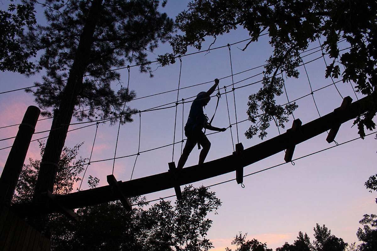 Our sky bridge. Part of our zipline canopy tour.