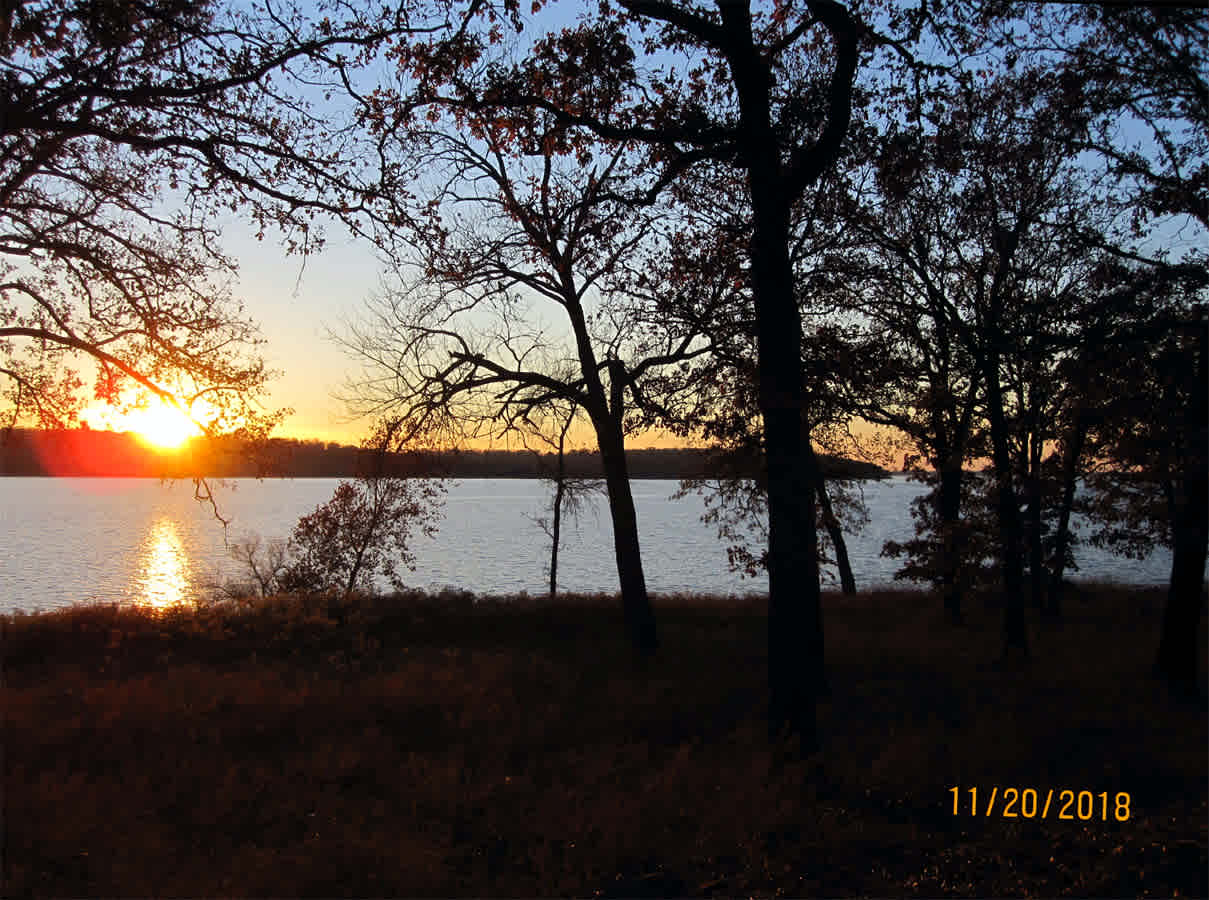 Sunset over Ft Gibson Lake