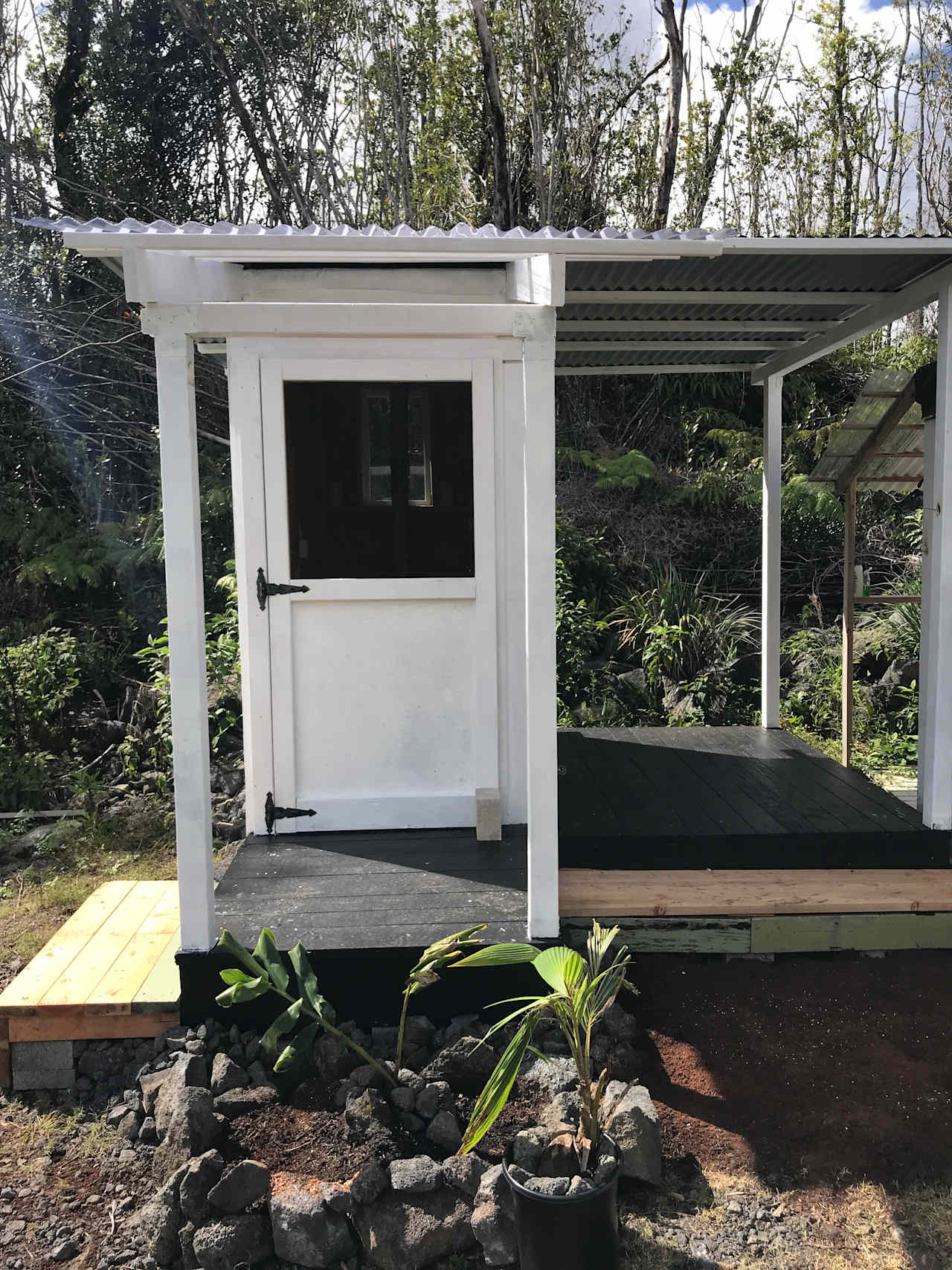 Compost toilet and shower changing area