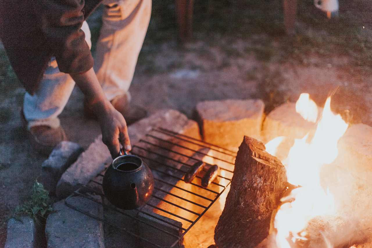 Cooking grate available for cooking over the fire