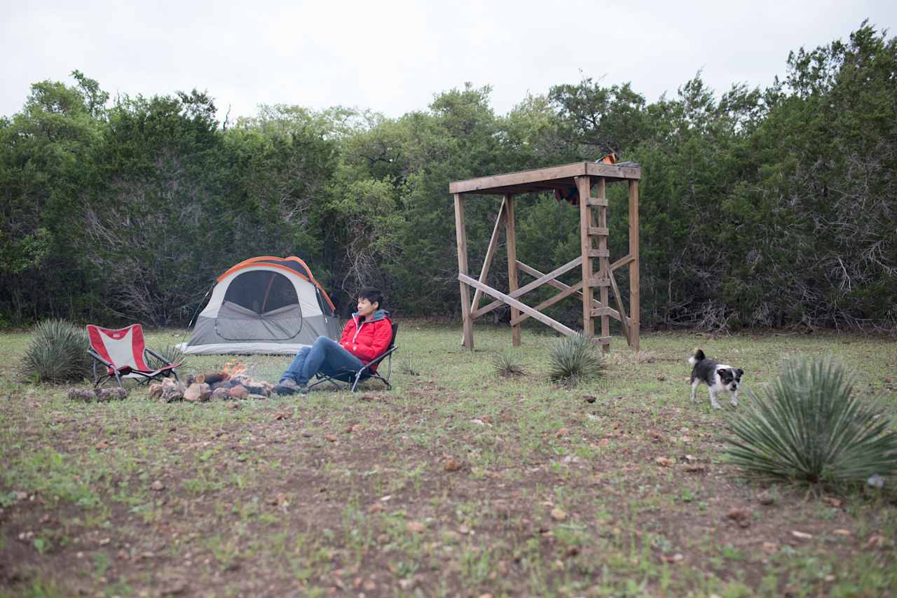 The campsite we picked out of the six Daniel has created had a beautiful platform for star gazing!