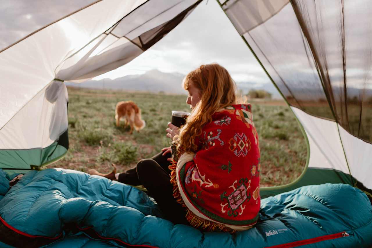 Sipping my coffee and watching the light play over the mountains was the best way to start the day.