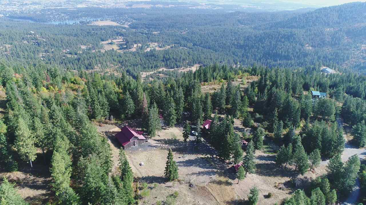 aerial view of the farm