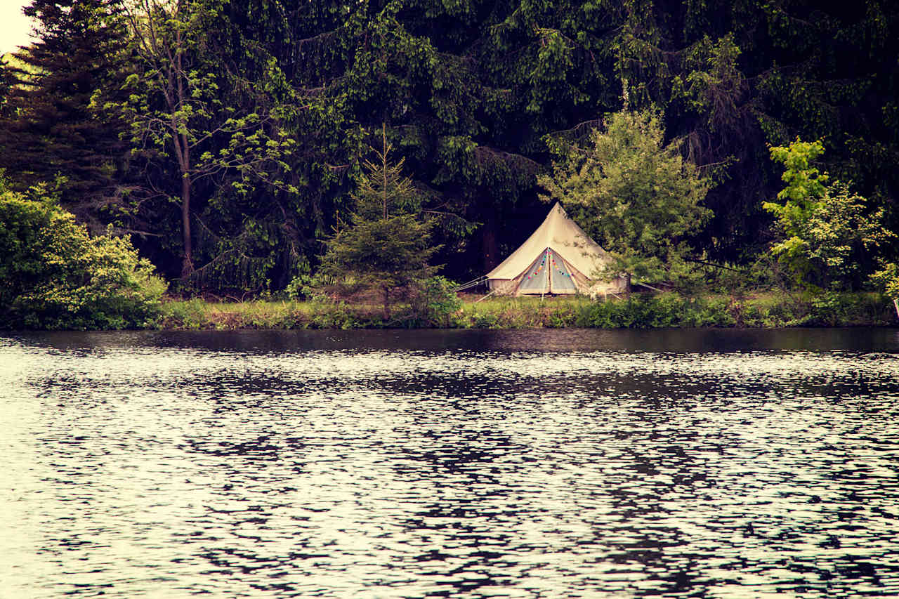 Tucked away amongst the pines and the pond. 