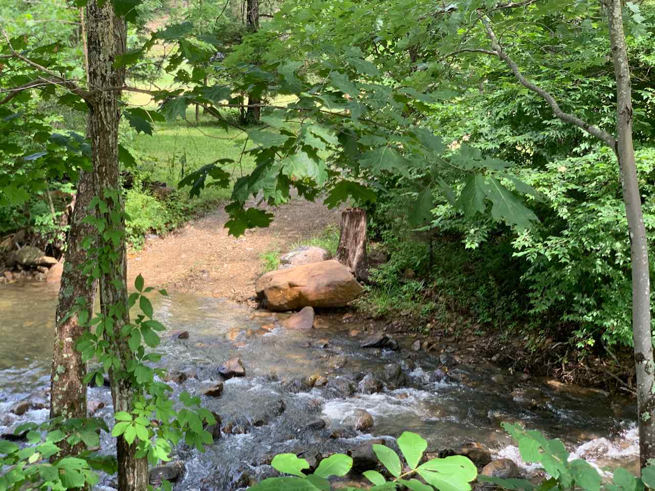 Creekside view at Husker Haven