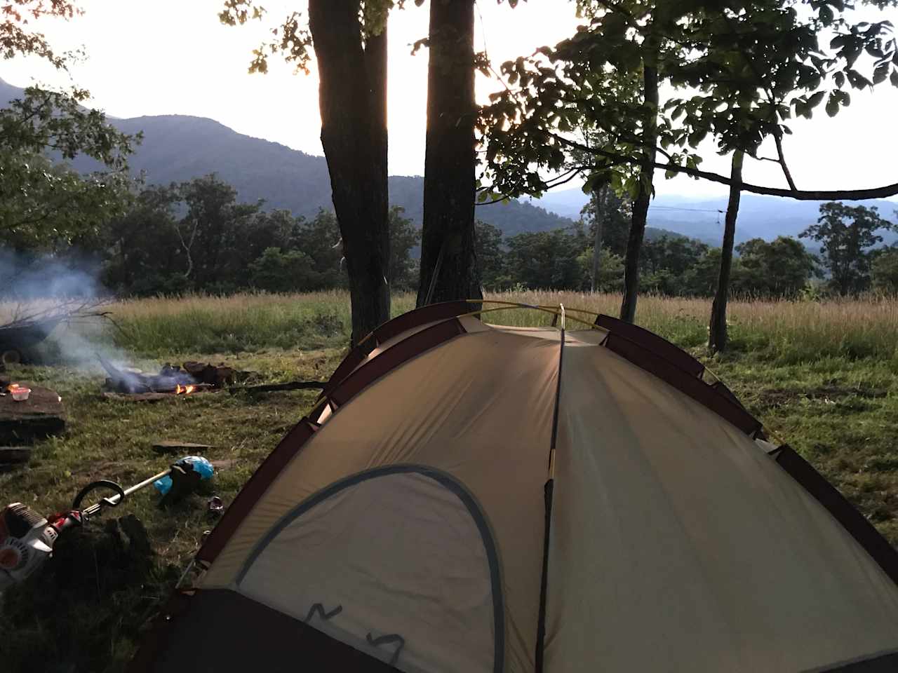 Looking over a tent in “Phoenix vista”