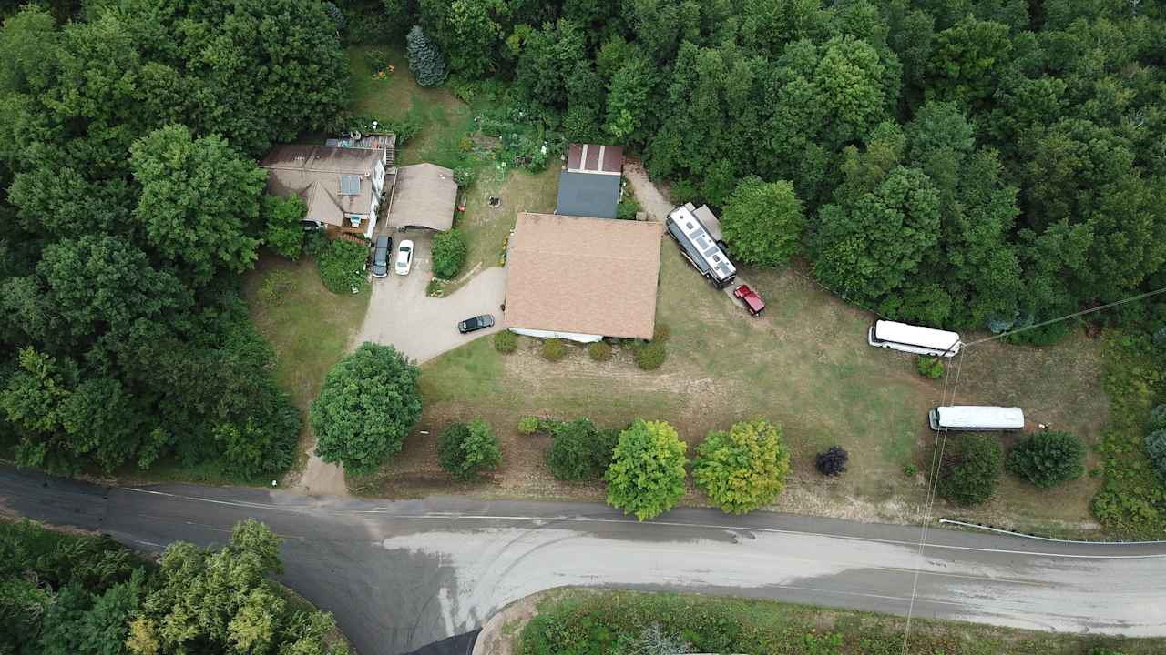 Aerial view of the property