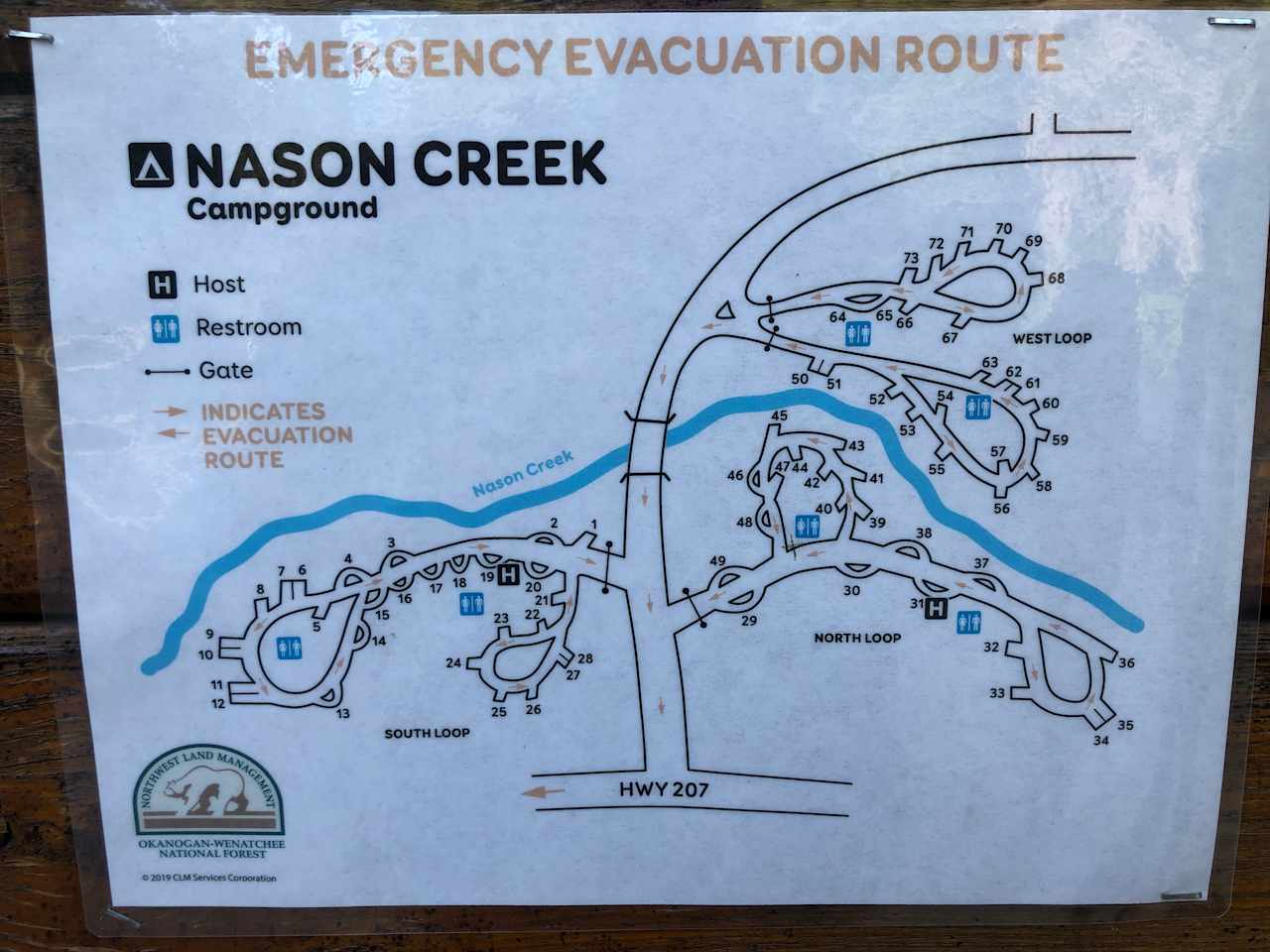 Map of the campground. Be aware that as of 07/2019 there is no map available on Recreation.gov when booking.