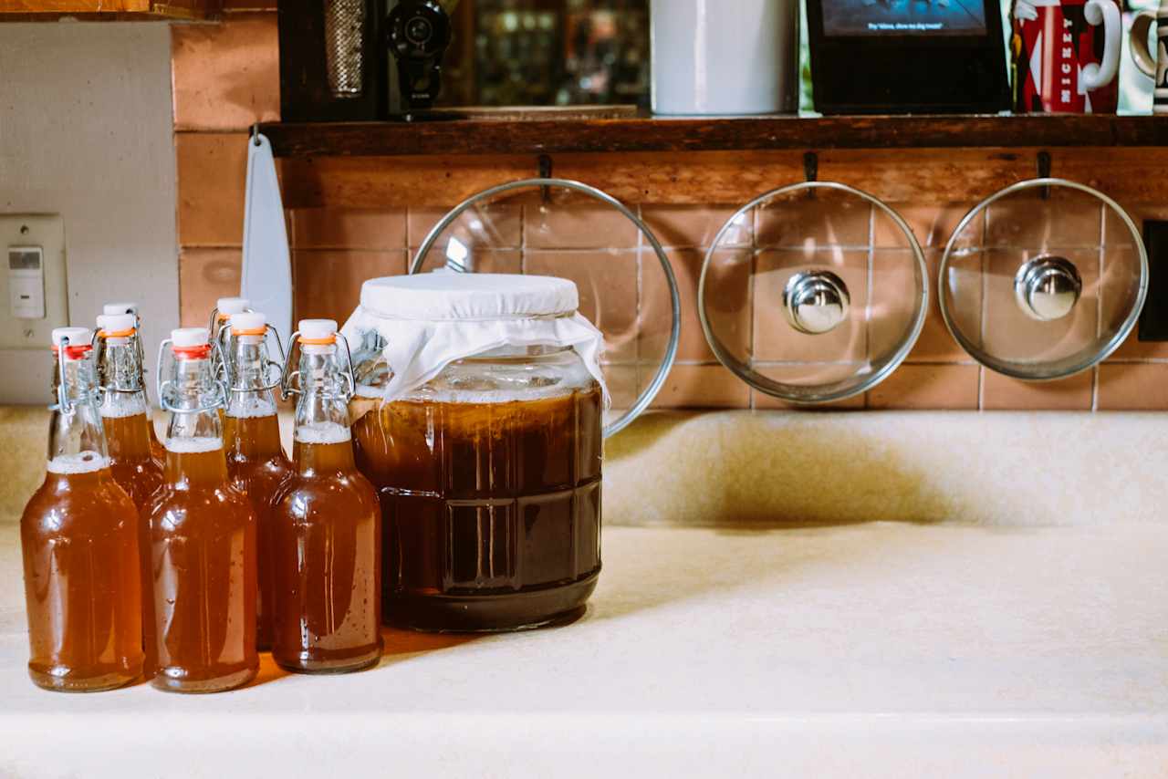 Homemade kombucha