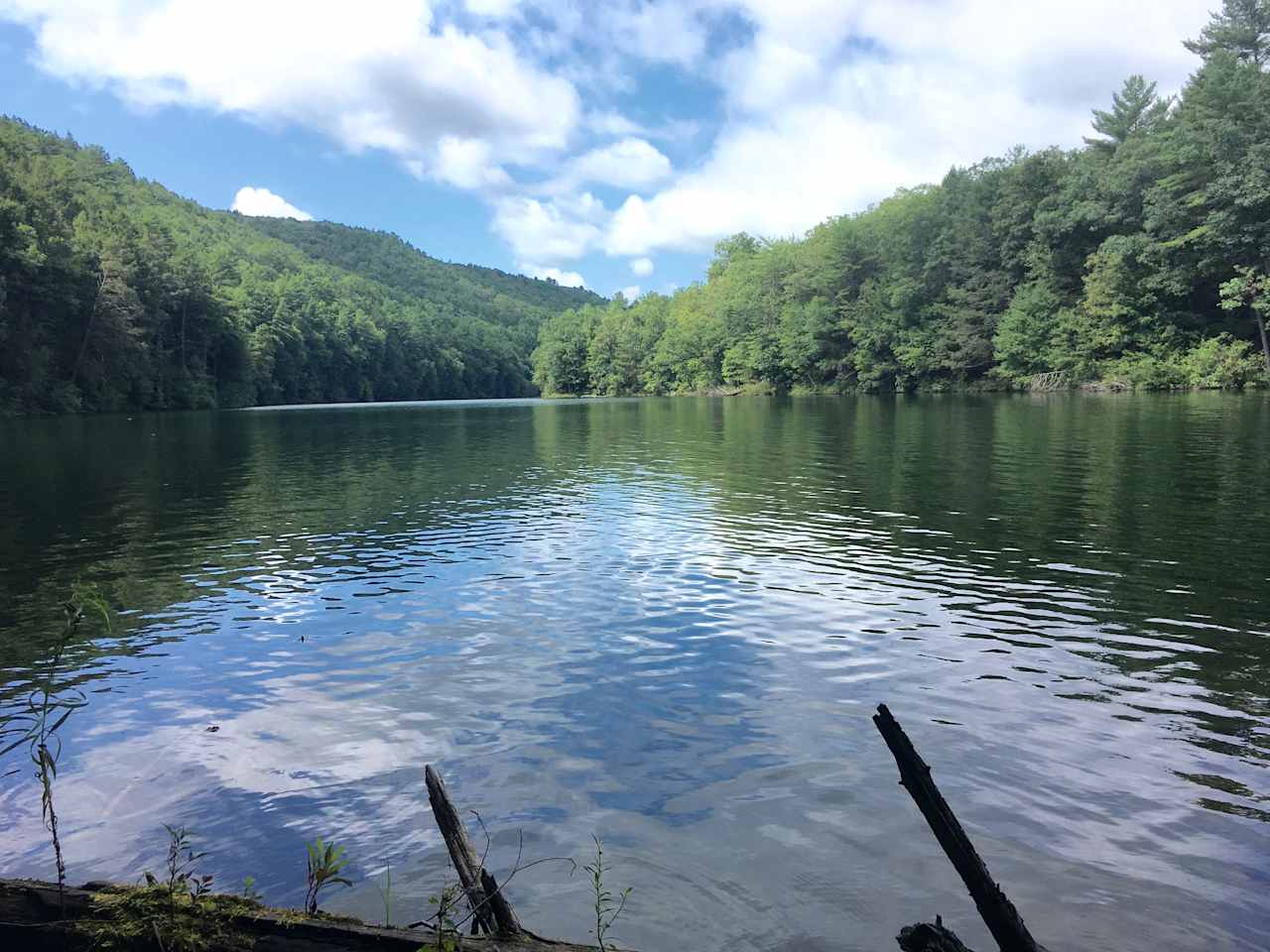 A view of the lake from the "chill" spot. This is a 3-minute walk from your site. 