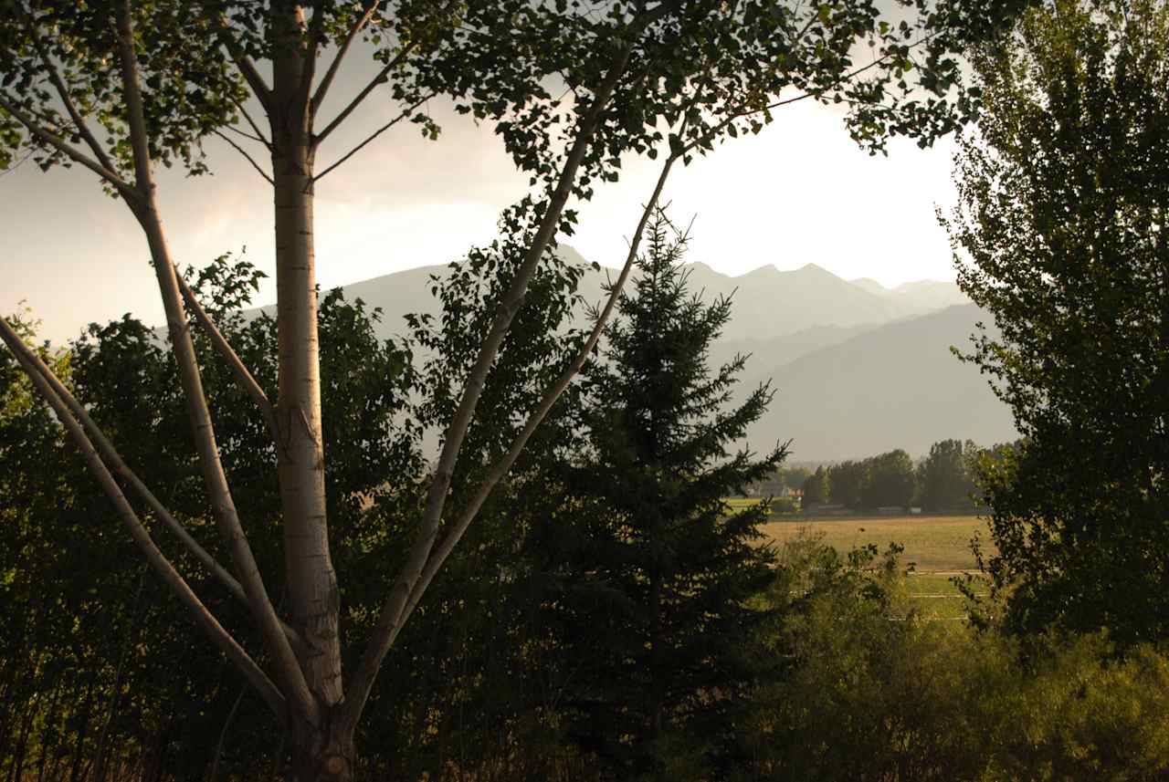 The Como Peaks are to the south of your campsite.
