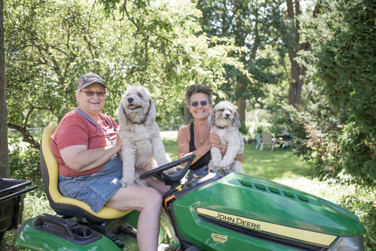 Your wonderful hosts, Nancy and Kalli with their two sweet pups