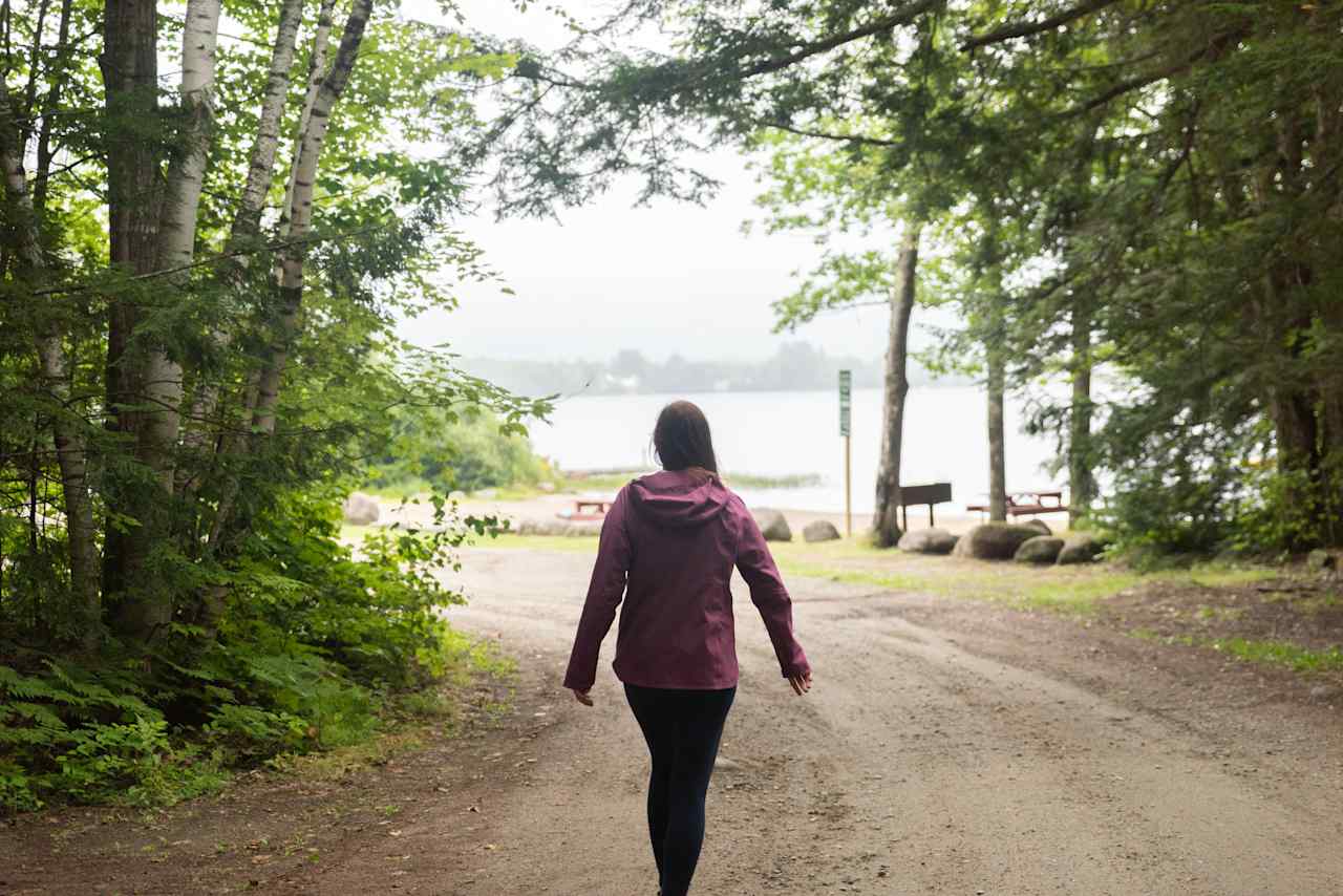 The walk down to the water is short and easy. 