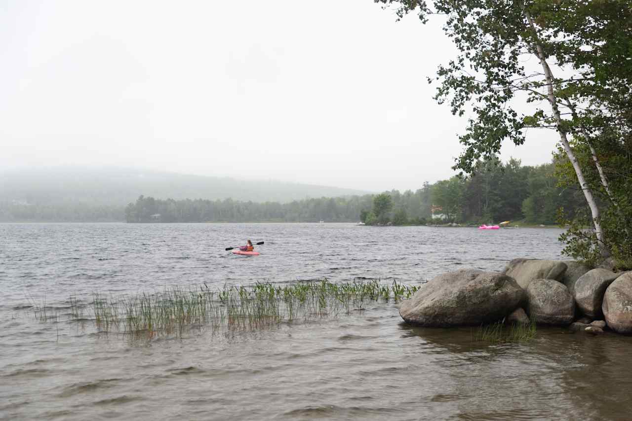 I would recommend exploring the lake in a kayak. Tons of fun!